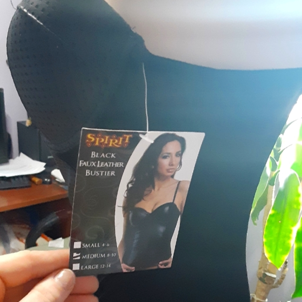 Costume faux leather top corset
